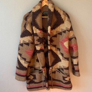 Incredible Heavy Hand Knit Sweater Navajo South Western Jacket